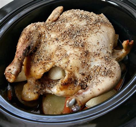 Easy Slow Cooker Whole Chicken with Vegetables …