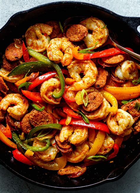 Cajun Shrimp and Sausage Skillet - All the Healthy Things