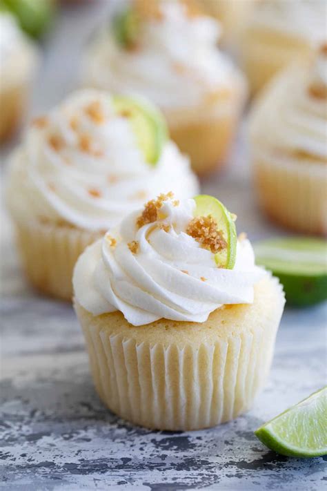Key Lime Cupcakes with Key Lime Pie Filling - Taste and Tell