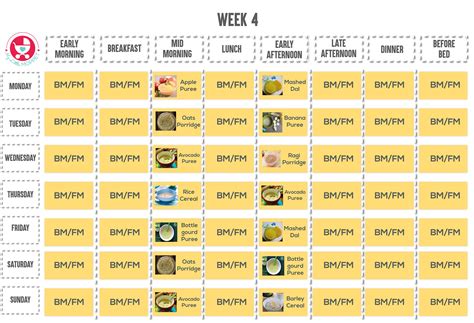 6 Months Baby Food Chart with Easy Indian Recipes - My …