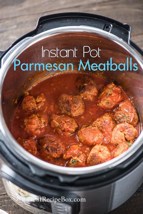 Instant Pot Meatballs Recipe with Parmesan Cheese