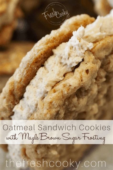 Oatmeal Sandwich Cookie with Maple Brown Sugar Frosting