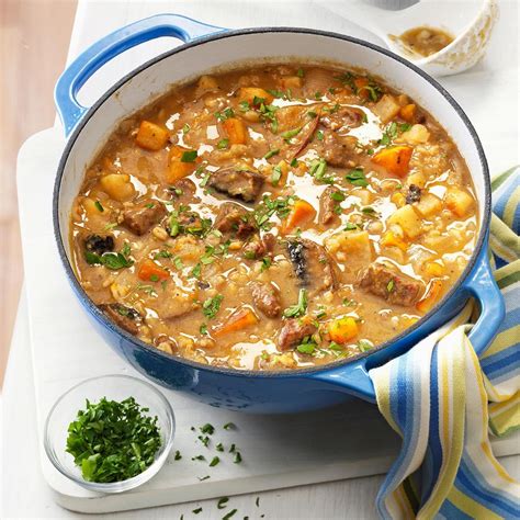 Beef Barley Soup with Roasted Vegetables - Taste of Home