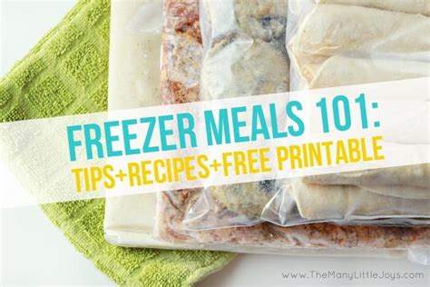 Freezer Meals 101: tips, recipes + free printable freezer …