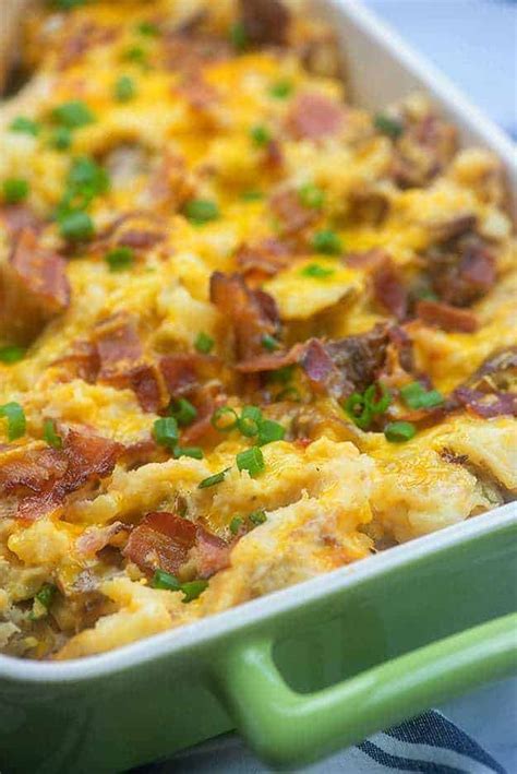 Loaded Twice Baked Potato Casserole - Buns In My Oven