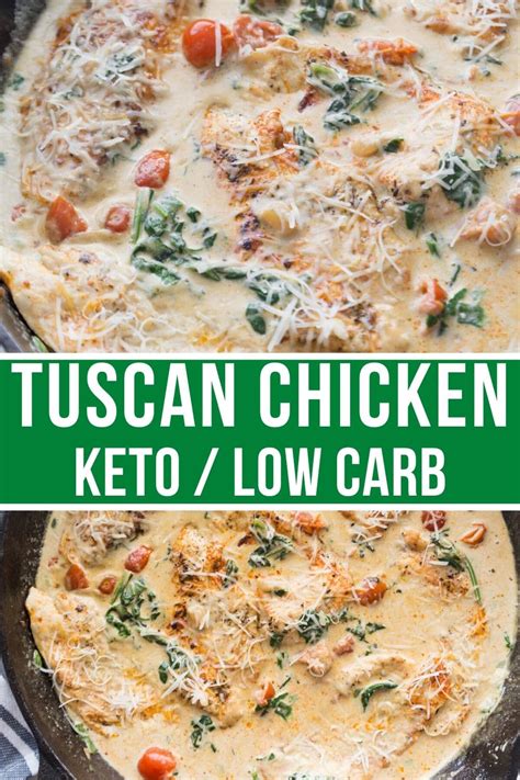 Creamy Tuscan Garlic Chicken Recipe (Keto & Low Carb)