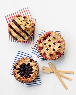 Fourth of July Summer Berry Pies Recipe | Martha Stewart