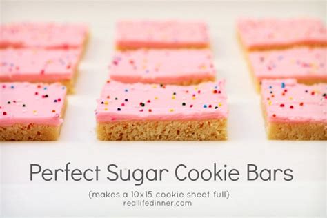 Sugar Cookie Bars - Real Life Dinner