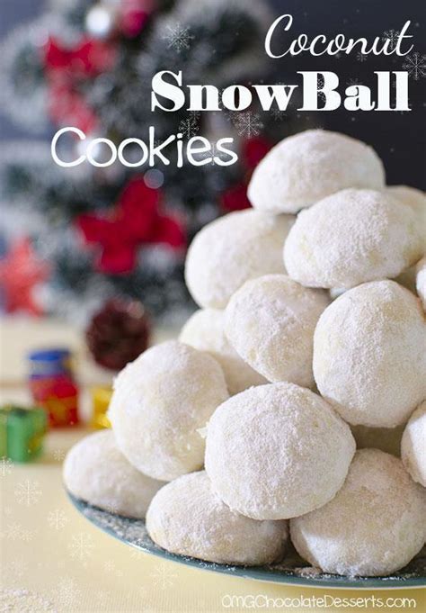 Christmas Coconut Snowball Cookies - OMG Chocolate …