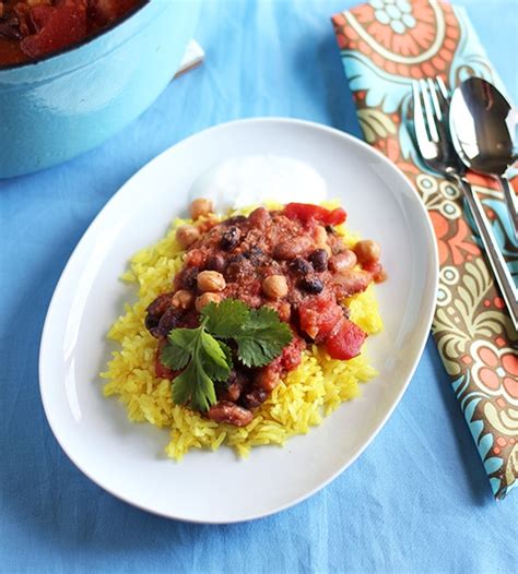Mixed Bean Masala with Fragrant Yellow Rice Recipes …