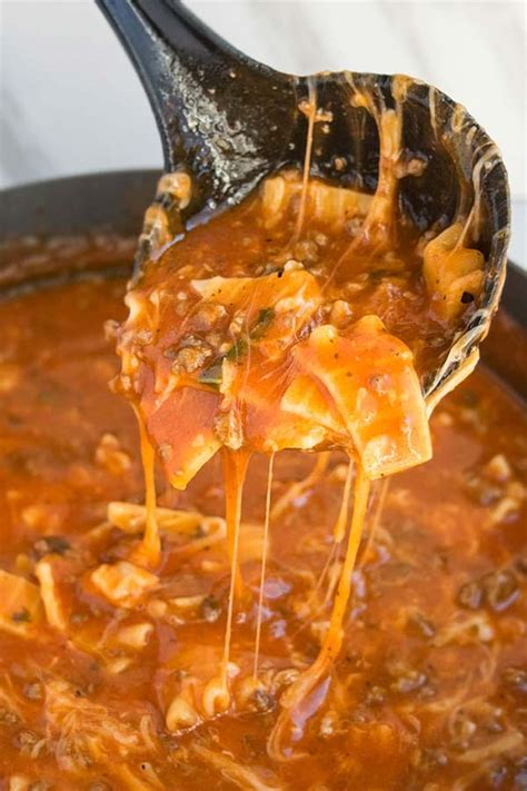 One Pot Lasagna Soup Recipe - Best Crafts and Recipes