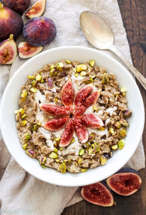 Vanilla Fig Oatmeal with Pistachios and Honey - Recipe …
