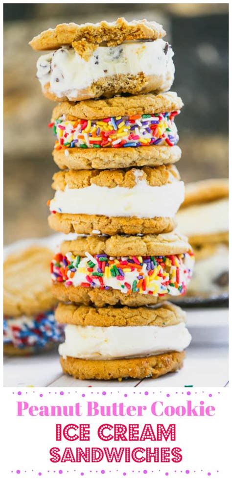 Peanut Butter Cookie Ice Cream Sandwiches - The …