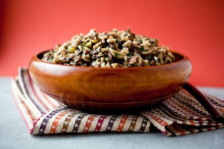 Wild Rice, Almond and Mushroom Stuffing Recipe