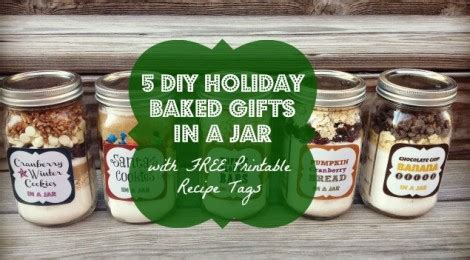 5 DIY Holiday Baked Gifts in a Jar with FREE Printable …