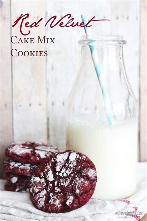 Red Velvet Cake Mix Cookies - Honeybear Lane
