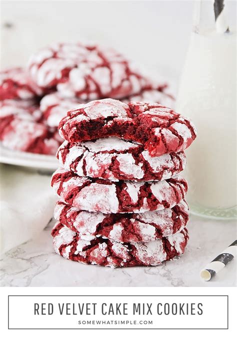 Red Velvet Cake Mix Cookies Recipe | Somewhat Simple