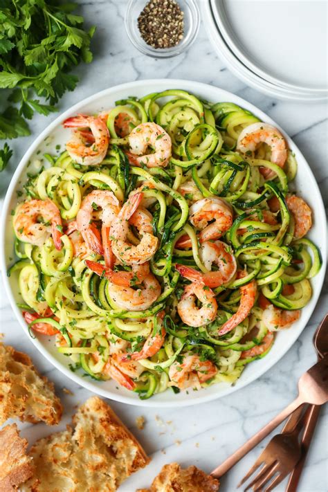 Garlic Butter Shrimp Zucchini Noodles Recipe - Damn …