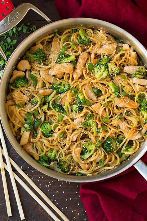 Sesame Noodles with Chicken and Broccoli - Cooking Classy