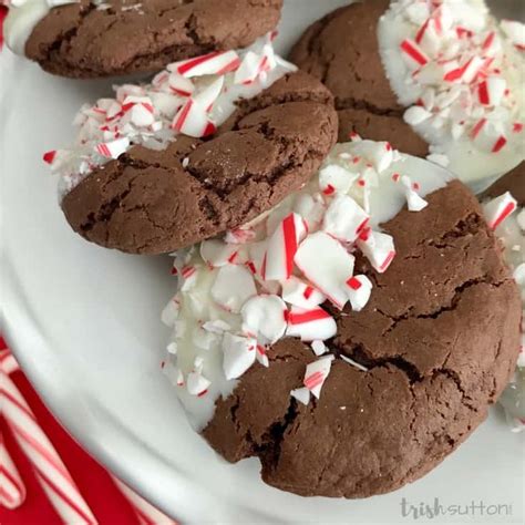 Chocolate Peppermint Cake Mix Cookies Holiday Recipe