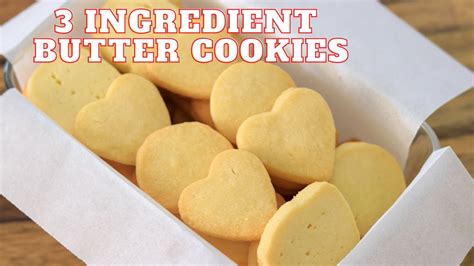 3-Ingredient Butter Cookies Recipe - The Cooking Foodie