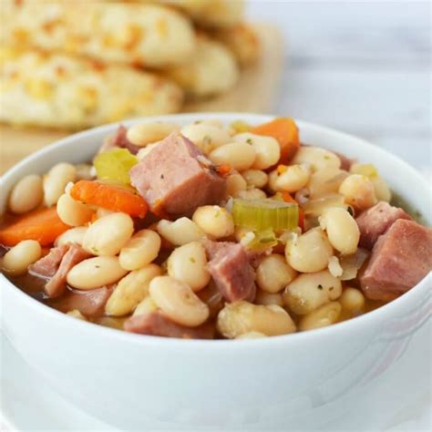 Instant Pot Ham and Bean Soup - Eating on a Dime