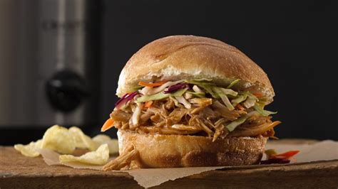 Slow-Cooker Asian Pulled Chicken Sandwiches Recipe