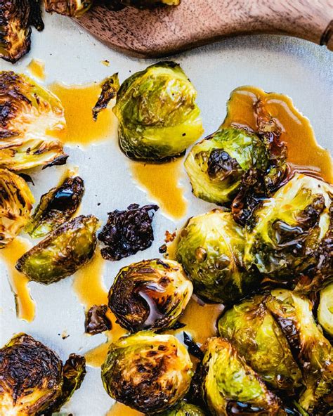 Brussels Sprouts with Maple Glaze - A Couple Cooks