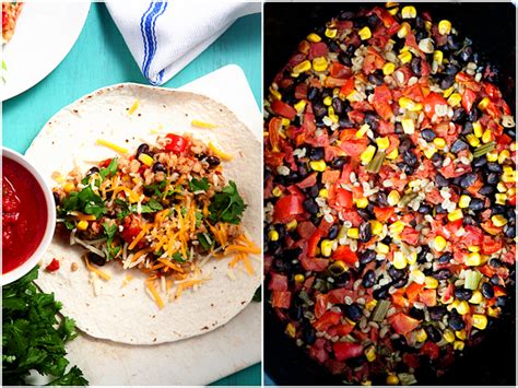 Vegetarian Slow Cooker Burritos - Some the Wiser