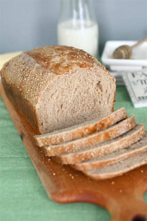 Whole Wheat Sourdough Bread with Milk & Honey