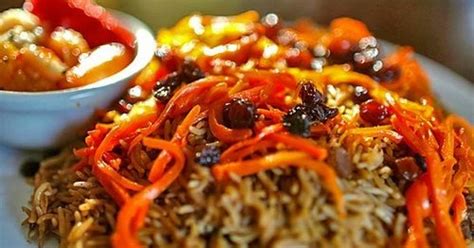 Qabuli pulao (Rice Pilaf with Meat, Raisin & Carrots)