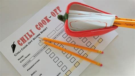 Chili Cook Off Rules and Free Score Sheet - DIY Inspired