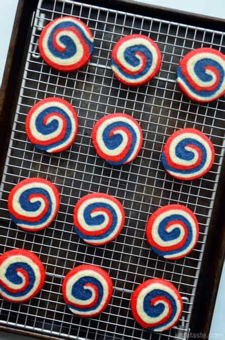Red, White and Blue Pinwheel Icebox Cookies - Just a …