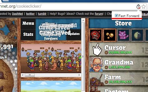 Fast Forward Cookie Clicker - Chrome Web Store
