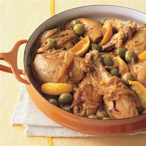 Moroccan Chicken with Green Olives and Lemon Recipe