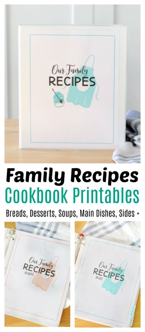 Cookbook Printables: Make A Family Recipe Book