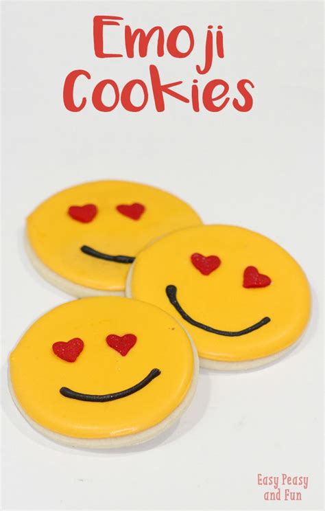 Sweet Emoji Sugar Cookies - Easy Peasy and Fun