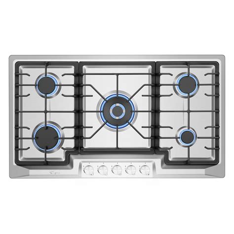 Empava 36 in. Gas Stove Cooktop in Stainless Steel with 5 …