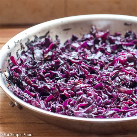 Simple Sautéed Red Cabbage Recipe - Eat Simple Food