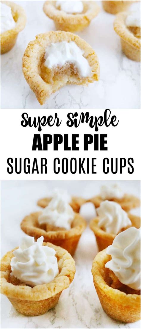 Apple Pie Sugar Cookie Cups - Easy Cookie Recipe