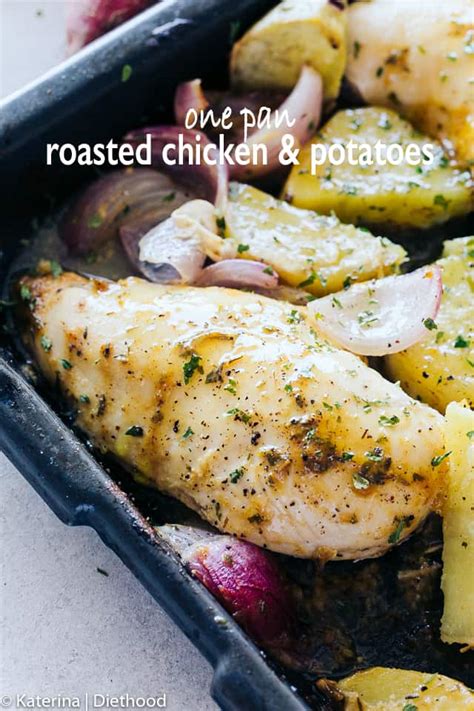 One Pan Roasted Chicken and Potatoes Recipe - Diethood