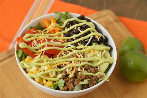 Healthy Beef Burrito Bowl {with Avocado Lime Dressing}