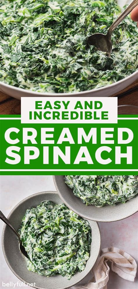 Best Creamed Spinach Recipe {steakhouse style!} - Belly Full