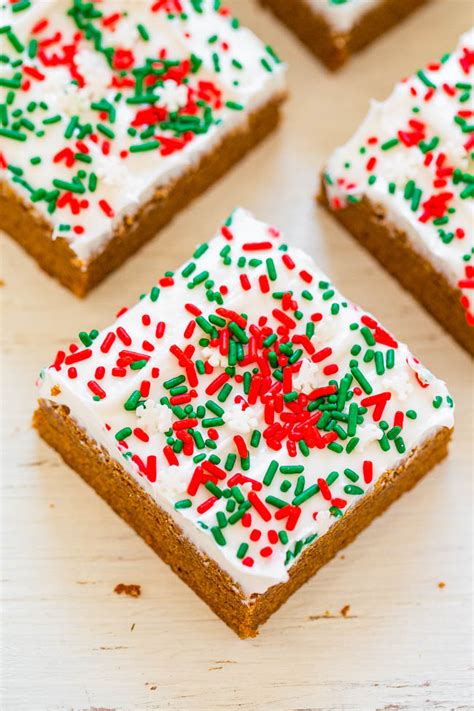 Gingerbread Bars with Cream Cheese Frosting - Averie …