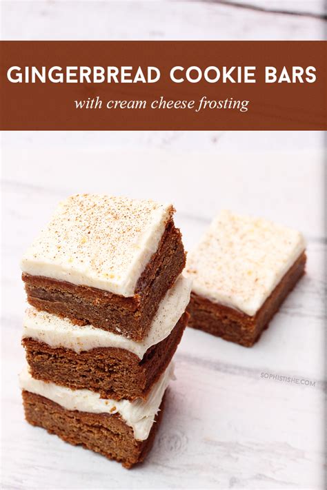 Gingerbread Cookie Bars With Cream Cheese Frosting