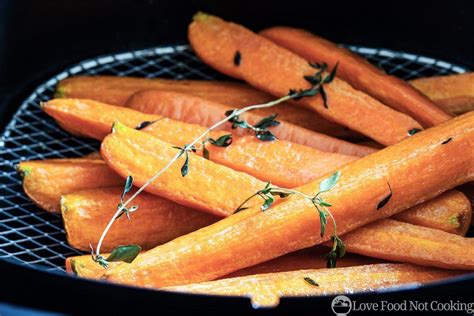 Roasted Air Fryer Carrots Recipe | Love Food Not Cooking