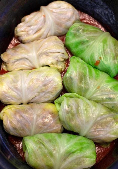 Stuffed Slow Cooker Cabbage Rolls Make Ahead Meal