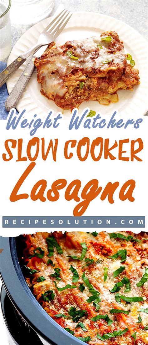 21 Best Weight Watcher Slow Cooker Lasagna - Best …