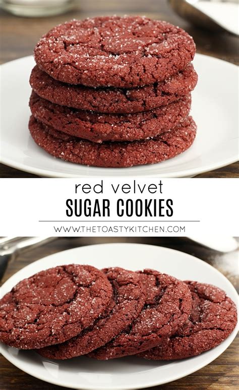 Red Velvet Sugar Cookies - The Toasty Kitchen