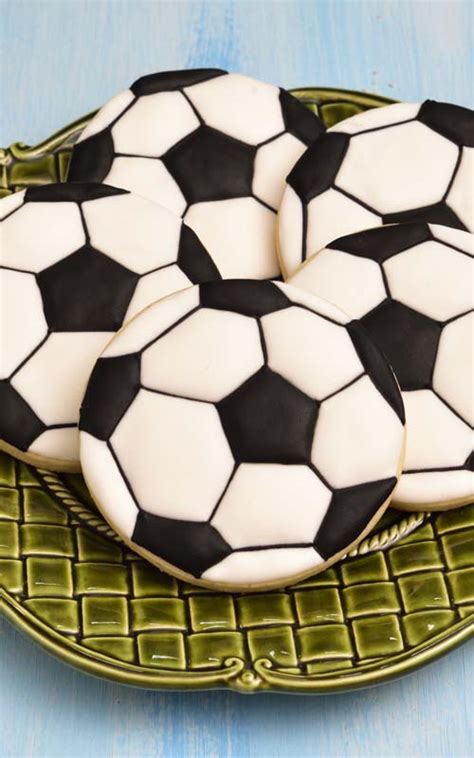 Soccer Ball Cookies [Template] - Haniela's | Recipes, …